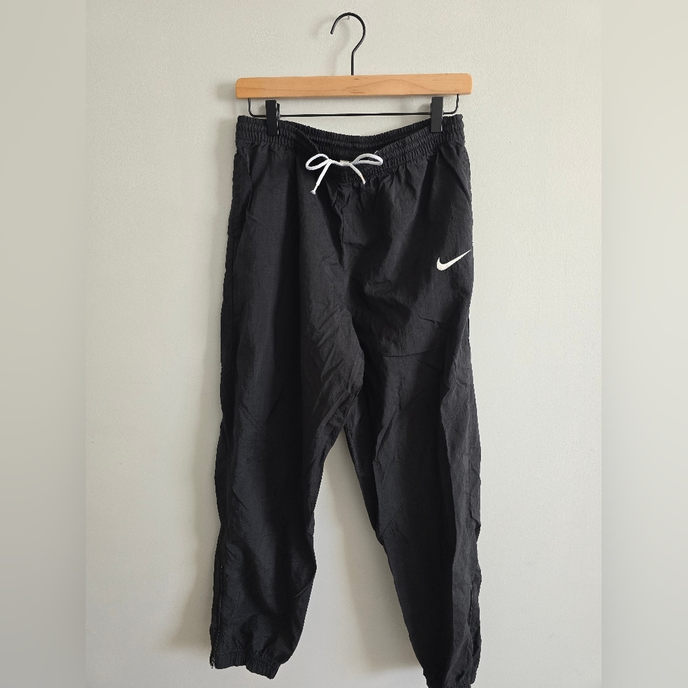Vintage 90s Nike Boys Windbreaker Track Pants Black White Nylon Xl